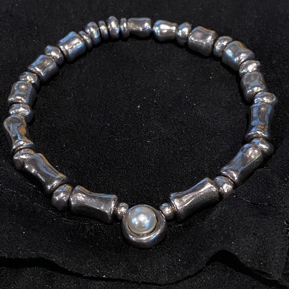 Uno de 50 Sterling Silver-plated Bracelet with Pearl